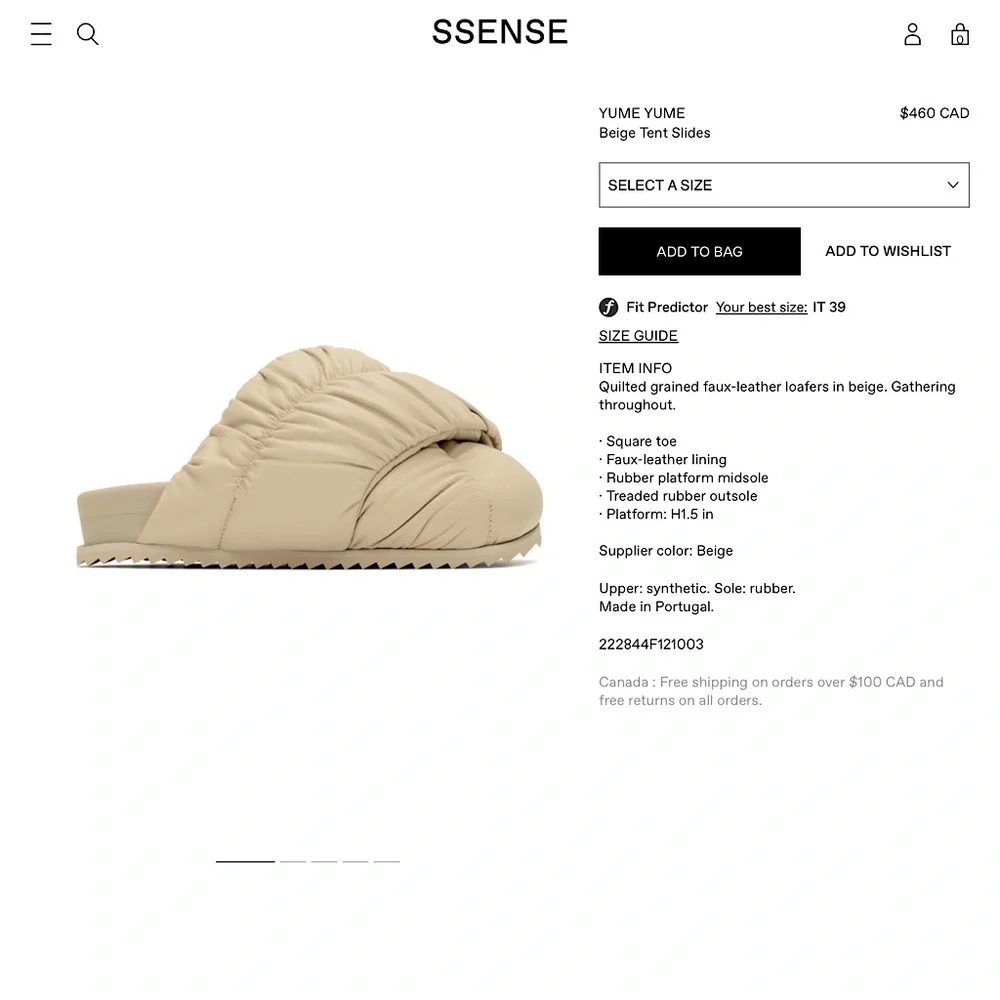 YUME YUME🇳🇱 Beige Tent Slides, IT38 - Picture 14 of 14